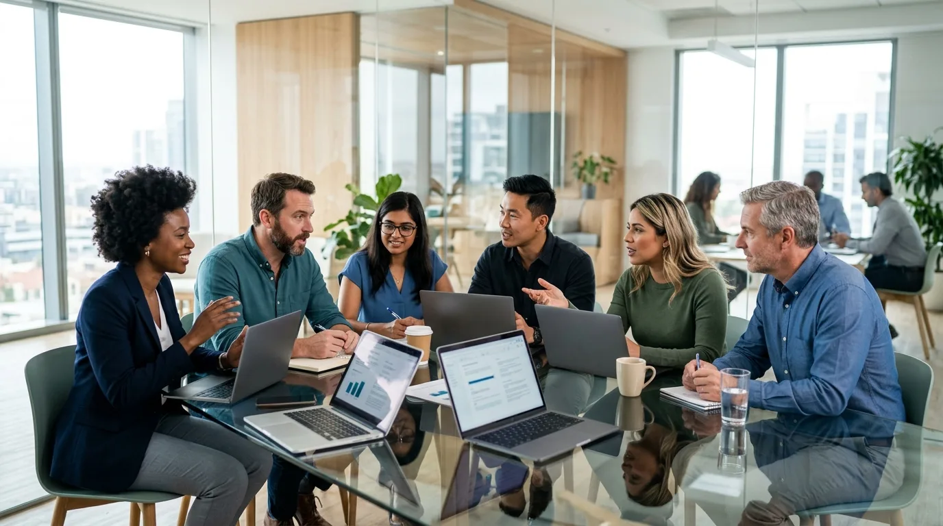 Équipe de consultants IT et conseil en collaboration